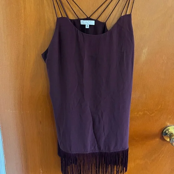 CAMI. NYC purple . Fringe Women's Top - Picture 1 of 5